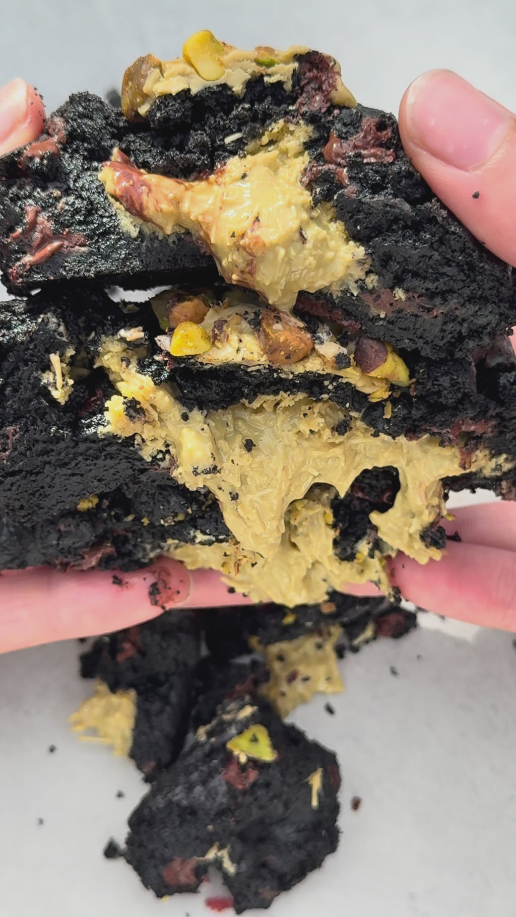 Butter Moon Dubai chocolate pistachio cookie video